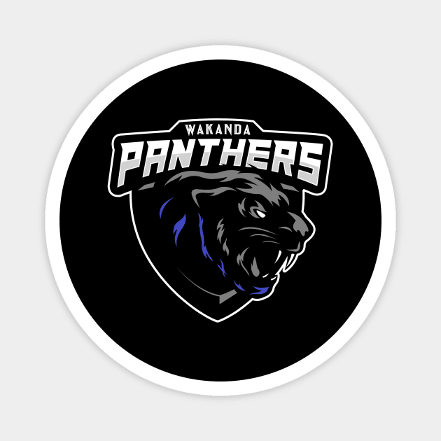 Wakanda Panthers (Black Print) Magnet by Nerdology